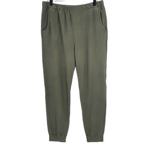 Monrow NEW Mens Size XL Jogger Fleece Lined Sweatpants in Forest Green